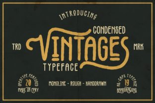 Vintages Font for Modern Web Design